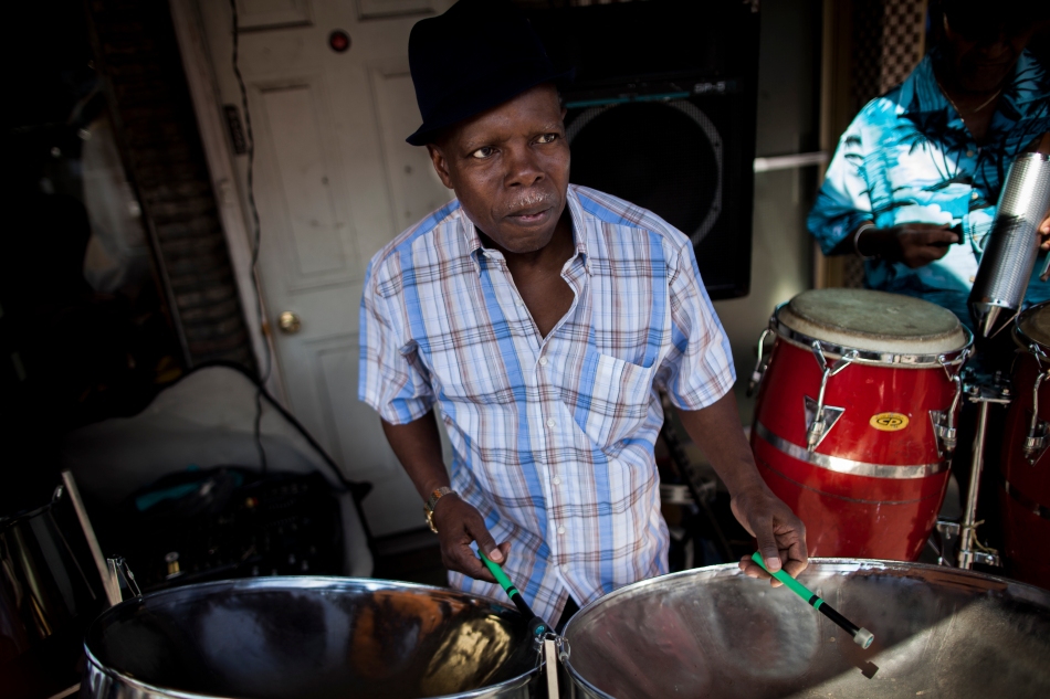 Leroy (Ants) plays the steel drums at the York - Eglinton    International Street Festival on Sunday. (August 18, 2013)