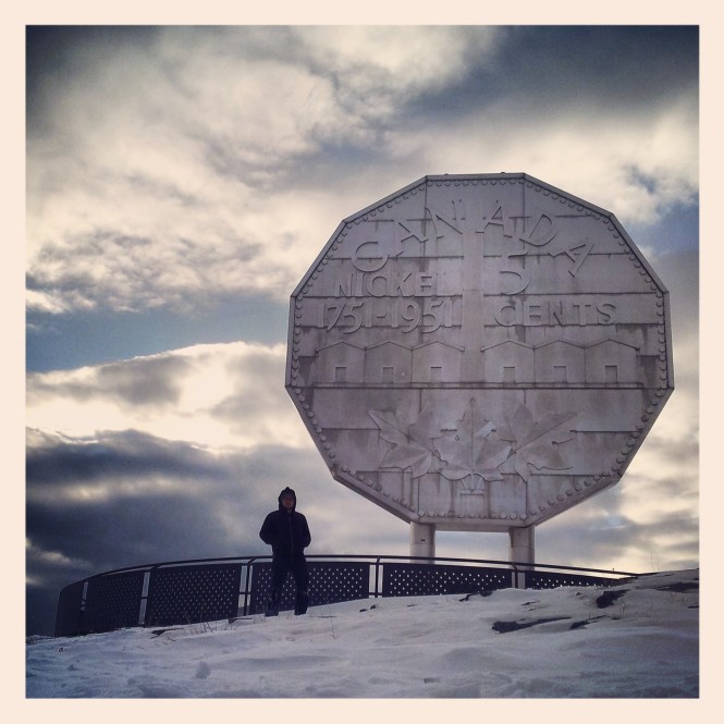 A selfie I took at Big Nickel.  I remember this being a landmark en route to Elliot Lake when I was a kid to visit my grandparents.  I remember visiting the mine as a kid.  I remember when highway 69 was two lanes from just south of Parry Sound north... 