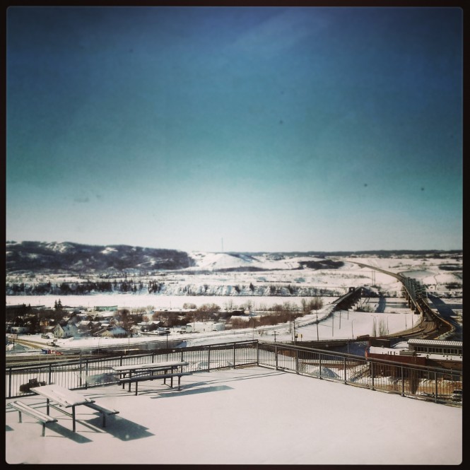 I actually took this picture while at Peace River High doing an interview a week ater I arrived, but I didn't take a photo of Peace River immediately when I arrived.  Frankly I wanted to get home.